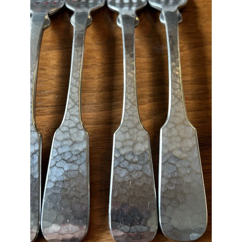 8- Towle 18/8 Stainless Germany Flatware Hammersmith Dinner Forks 8 1/4